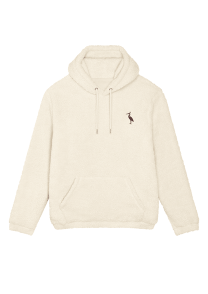 Ultrasoft sherpa fleece with unique heron design